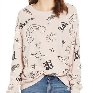 Wildfox Love Scribbles Sweatshirt